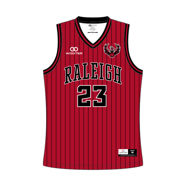 TBL Raleigh Firebirds V-Neck Basketball Jerseys – Red