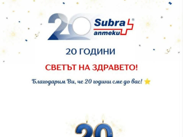 БК Шампион 2006 поздравява Аптеки Субра с 20-годишнината им